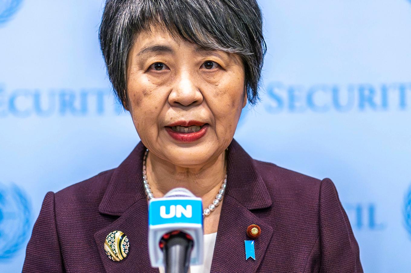 Japans utrikesminister Yoko Kamikawa. Arkivbild. Foto: Eduardo Munoz Alvarez/AP/TT