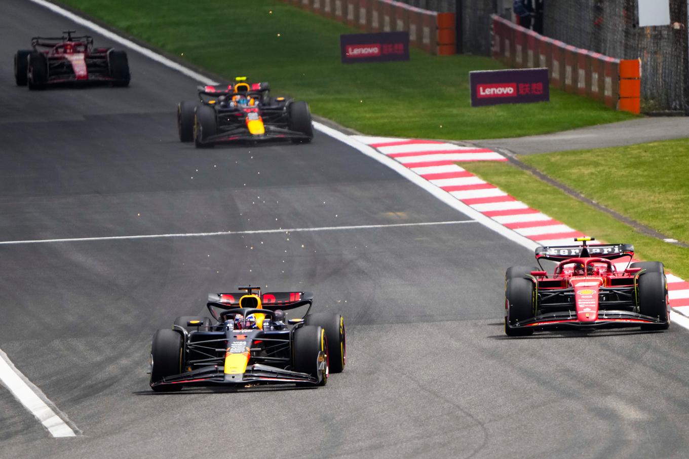 Max Verstappen vinner sprinten i Kinas Grand Prix i Formel 1. Foto: Andy Wong/AP/TT