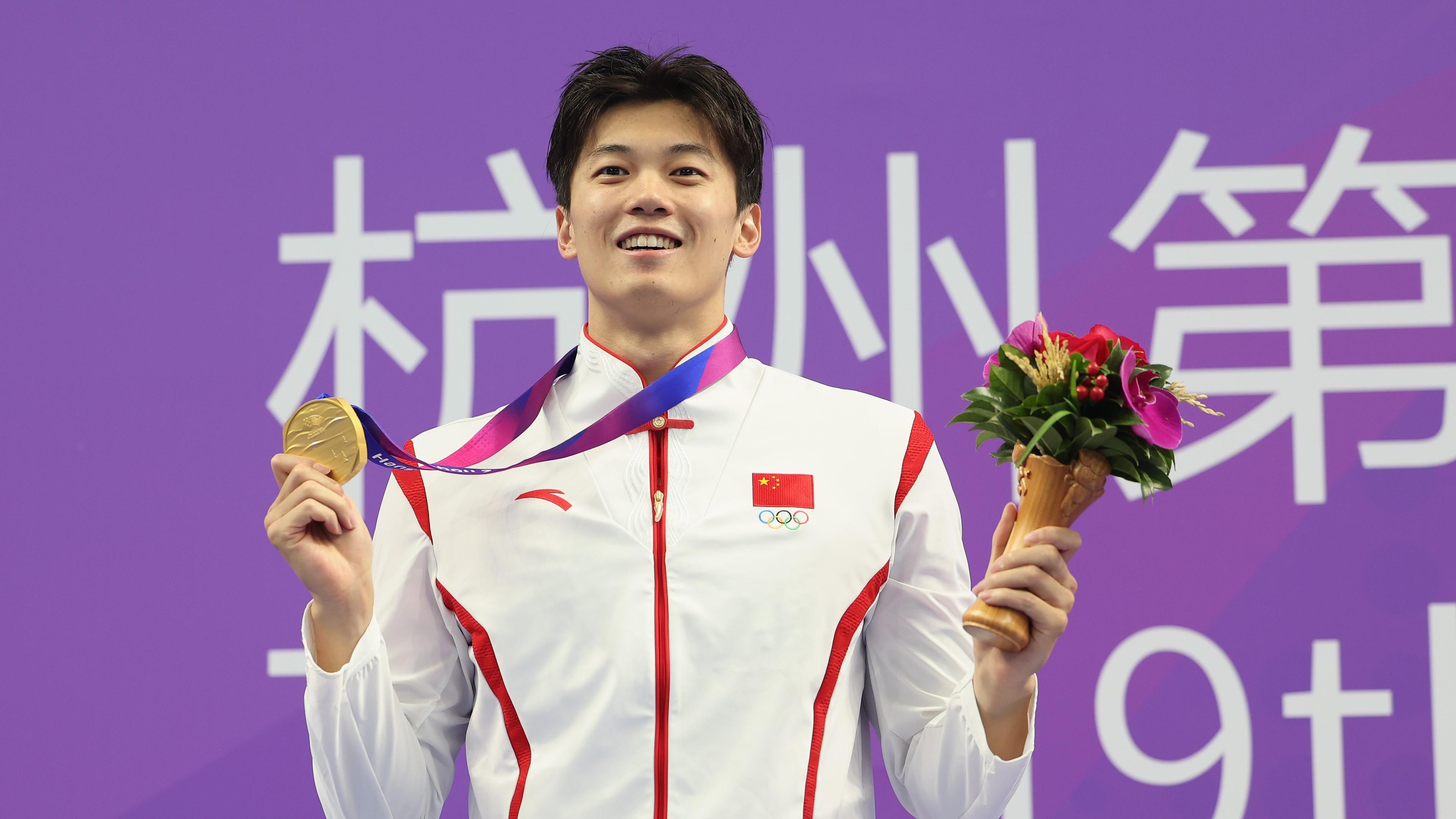 Wang Shun, OS-guldmedaljör på 200 meter ryggsim vid OS i Tokyo testade positivt i ett dopingtest före OS. Men fick tävla ändå. Foto: Lintao Zhang/Getty Images