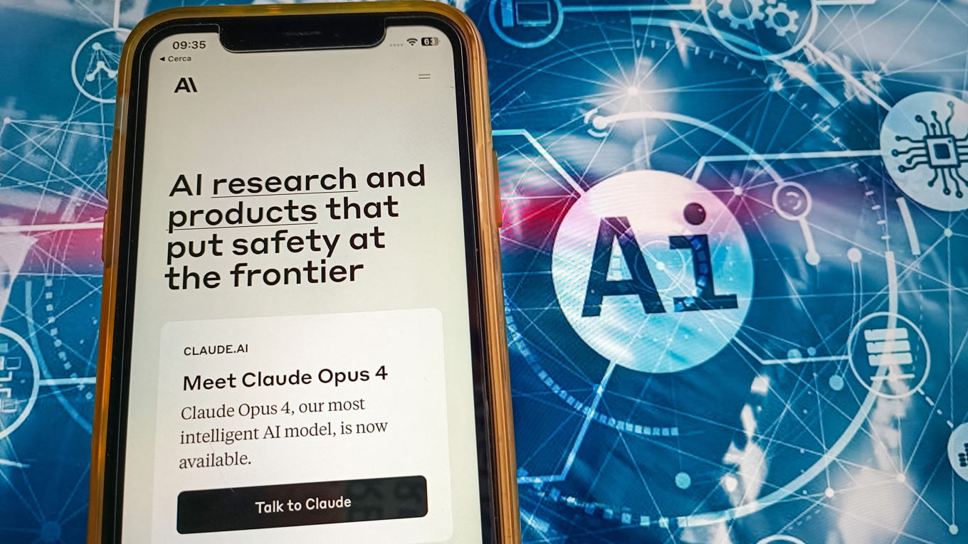 Illustration av AI-företaget Anthropic, ett av de företag vars säkerhet testats. Foto: Riccardo Milani/Hans Lucas/AFP via Getty Images