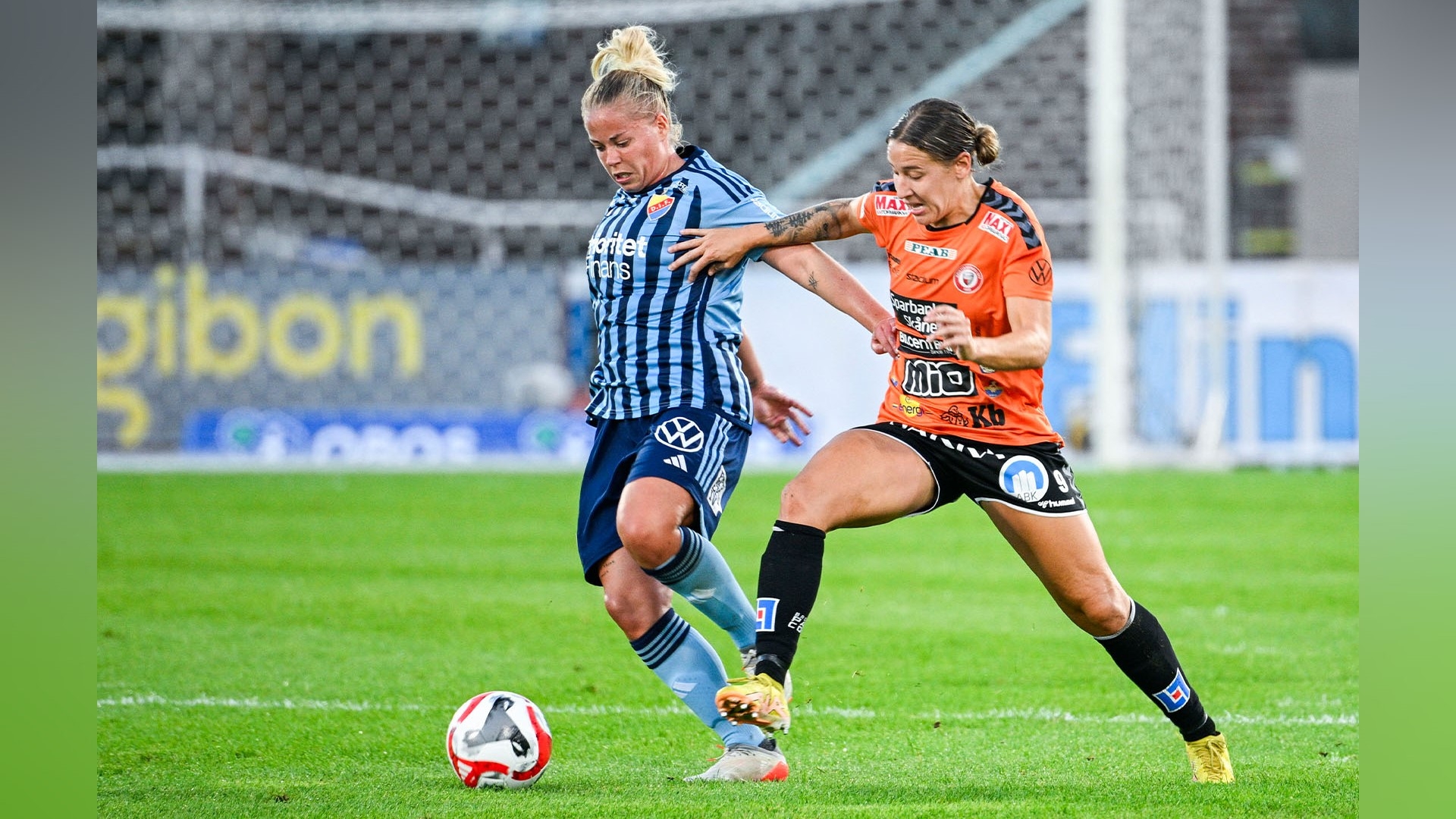 Djurgårdens damer har en långsiktig satsning mot toppen av allsvenskan. Inför årets säsong är man nöjda om man slutar som ett mittenlag. Foto: Anders Wiklund/TT