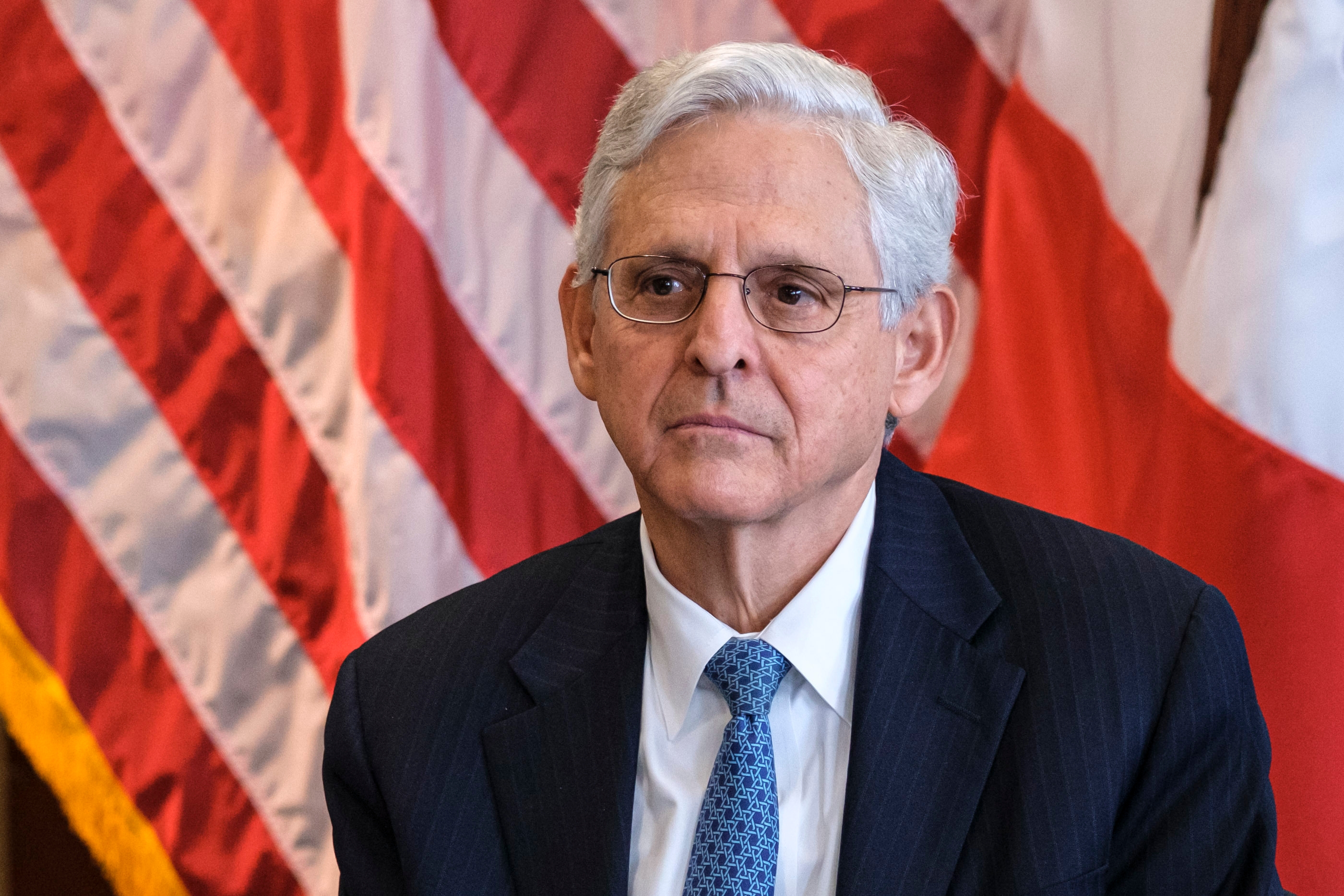 USA:s justitieminister Merrick Garland. Arkivbild. Foto: Nick Rohlman/The Gazette via AP/TT