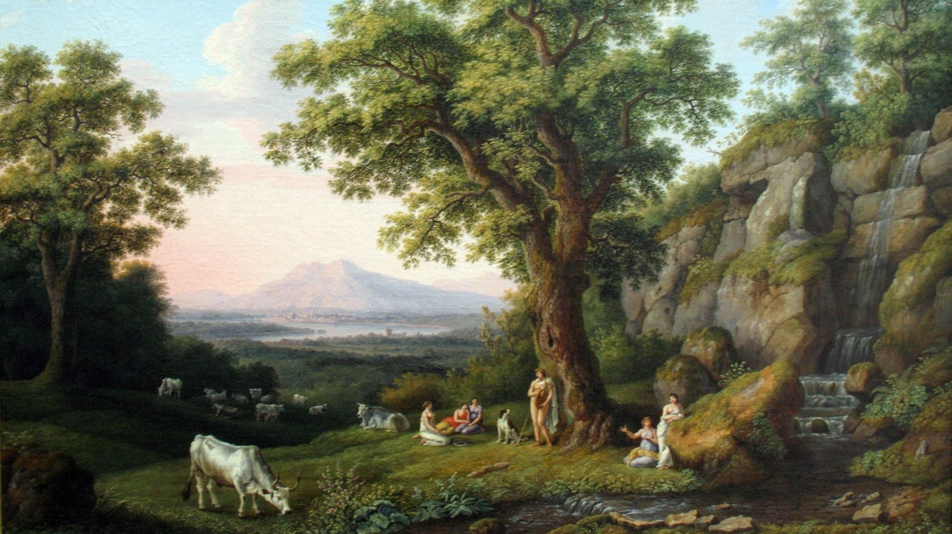 ”Arkadiskt landskap”, målning av Jacob Philipp Hackert (1737–1807). Foto: Public Domain