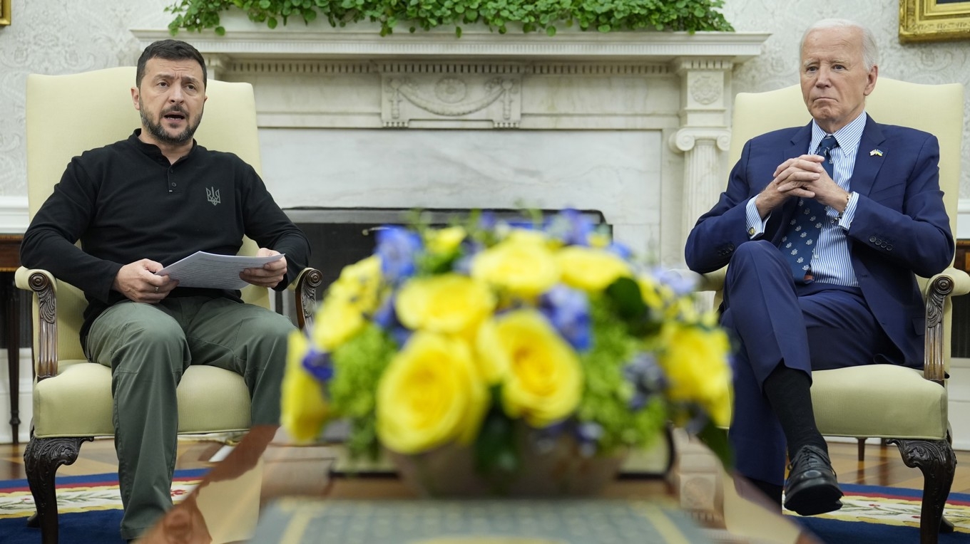 Ukrainas president Volodymyr Zelenskyj och USA:s president Joe Biden, fotograferade i Vita huset i september. Arkivibild. Foto: Susan Walsh