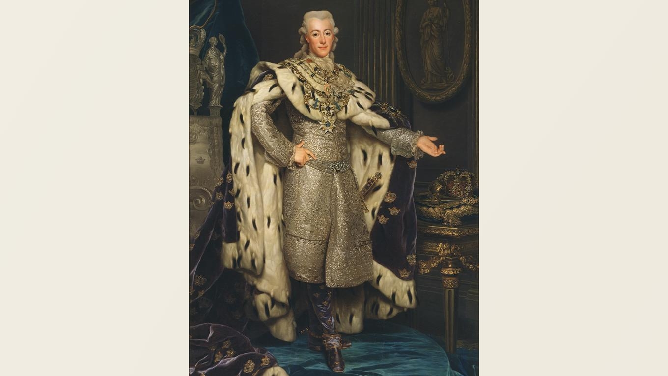 Gustav III avbildad av porträttmålaren Alexander Roslin 1777. Foto: Nationalmuseum