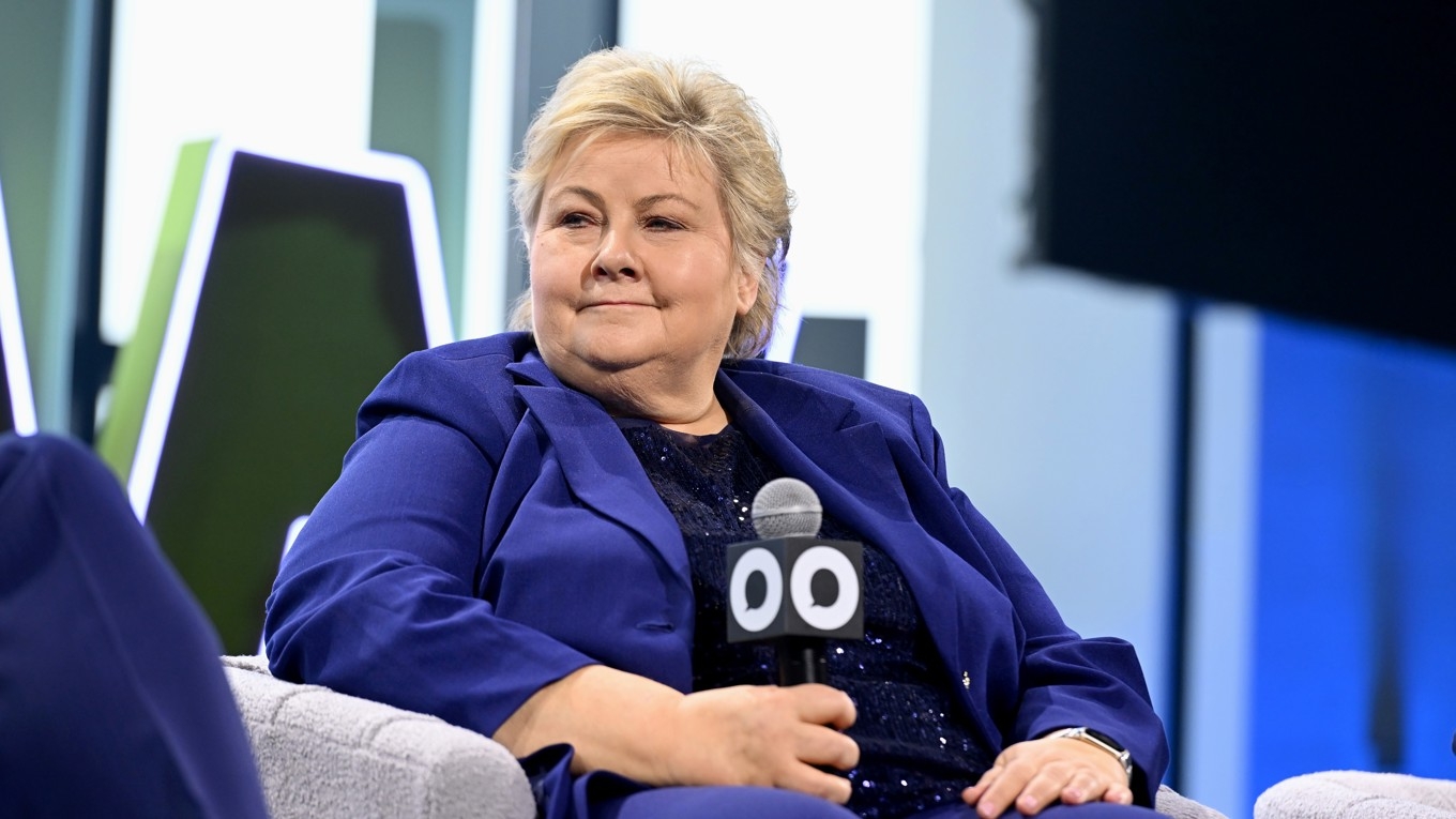 Erna Solberg, partiledare för högerkonservativa Høyre och tidigare statsminister i Norge. Foto: Noam Galai/Getty Images