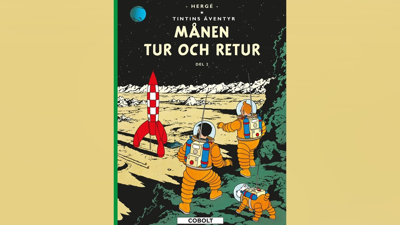 Tintin berör både aktuella och tidlösa frågor. Intresset för rymdforskning är lika starkt i dag som det var under mitten av 1900-talet. Foto: © Hergé/Tintinimaginatio