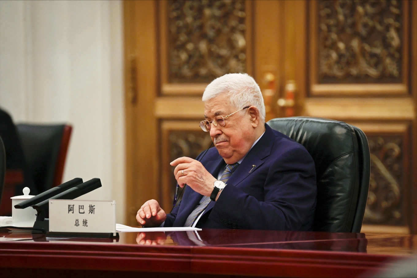 Palestinske presidenten Mahmud Abbas. Arkivbild. Foto: Jade Gao/Pool via AP/TT