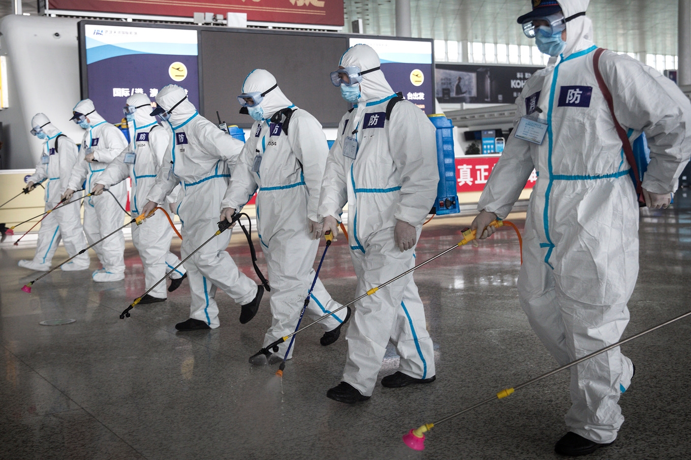 Bild från flygplats i staden Wuhan i Kina, pandemins epicentrum, 2020. Delstaten Missouris seger kan öppna upp för både andra delstater – och länder – att hålla Kina ansvarigt för pandemin. Foto: Getty Images