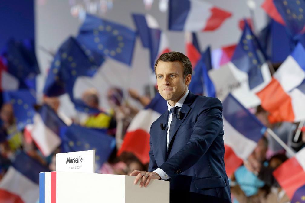 
Emmanuel Macron fortfarande ligger bra till inför presidentvalet i Frankrike. Foto: Claude Paris/AP/TT-arkivbild                                            