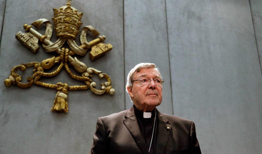 
George Pell i Vatikanen nu på morgonen. Foto: TT                                            