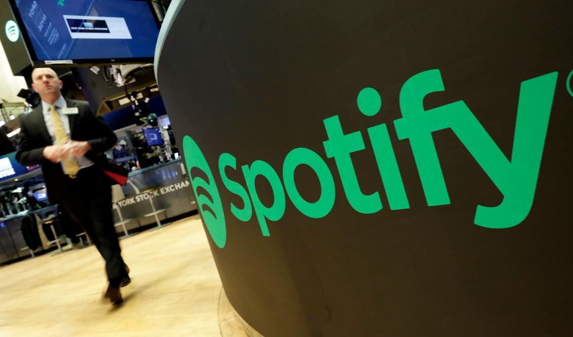 Inför nästa kvartal siktar Spotify på att växa snabbare än konkurrenterna. Foto: Richard Drew/TT