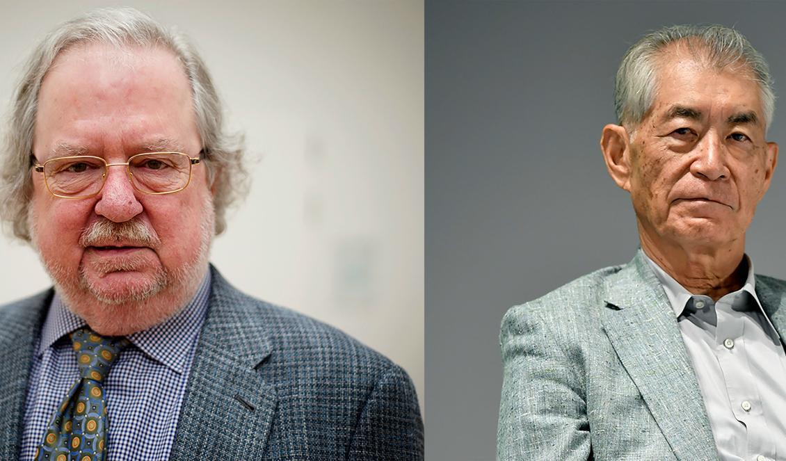 Nobelpriset i fysiologi eller medicin tilldelas James P Allison, USA, och Tasuku Honjo, Japan, för deras framsteg i behandling av cancer som presenterades vid Karolinska institutet på måndagen. Foto: AP/TT