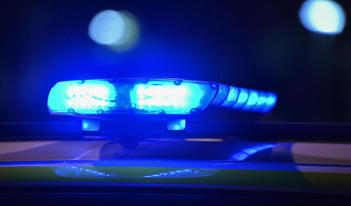 Polis ryckte ut efter ett larm om en detonation vid ett bostadshus i Anderstorp. Foto: Johan Nilsson/TT-arkivbild