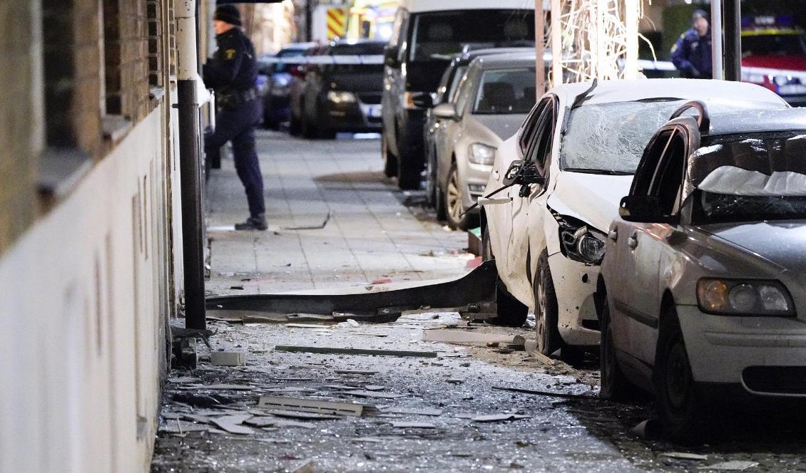 En kraftig detonation inträffade i Landskrona vid klockan 01. Foto: Johan Nilsson/TT-arkivbild