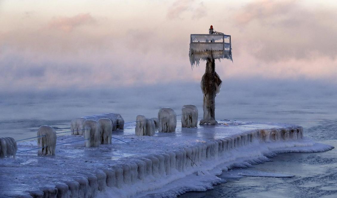 Vy ut över Lake Michigan i Chicago på onsdagen. Foto: Nam Y Huh/AP/TT