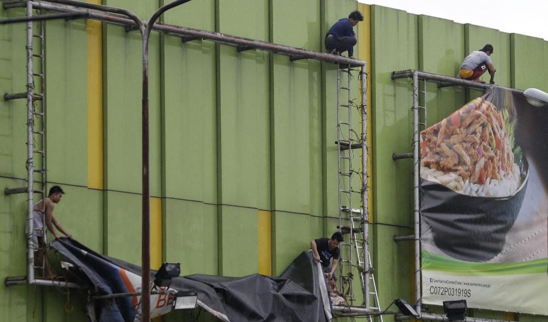 Lekima har drabbat flera asiatiska länder. Bild från Filippinerna i fredags. Foto: Aaron Favila/AP/TT