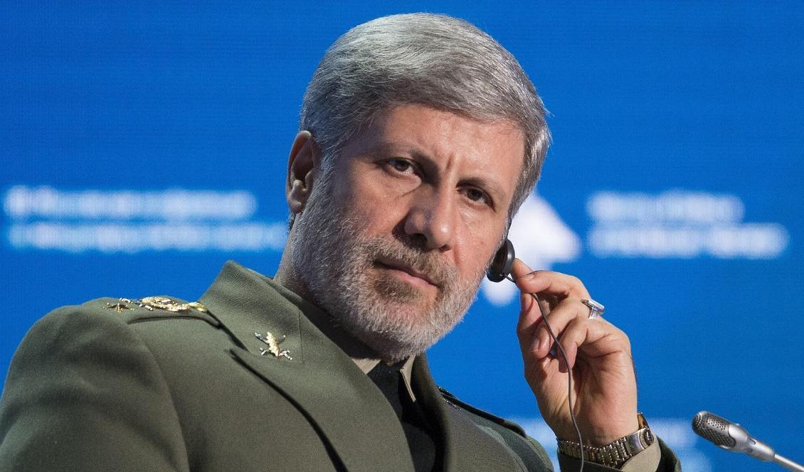 Irans försvarsminister Amir Hatami. Foto: Alexander Zemlianichenko/AP/TT-arkivbild