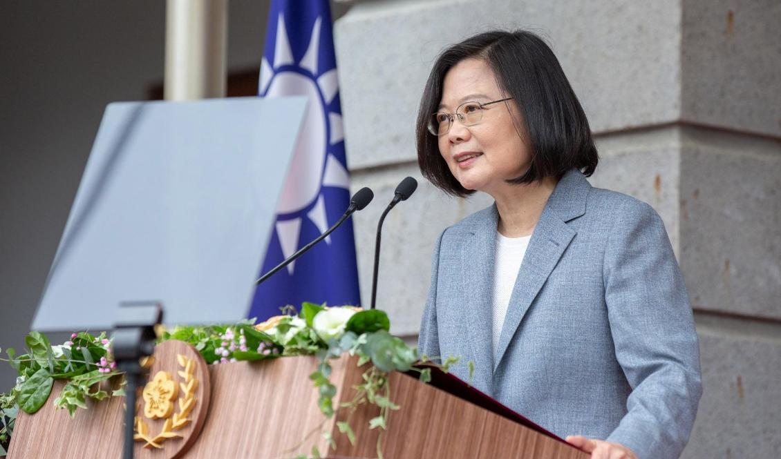 Taiwans president Tsai Ing-Wen. Bild från förra veckan. Foto: Taiwans presidentkansli/AP/TT