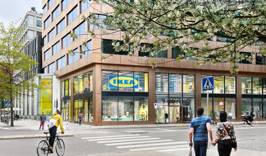 Ikea kommer att öppna en ny butik i Gallerian i centrala Stockholm nästa år. Foto/illustration: BSK Arkitekter/Ikea pressbild