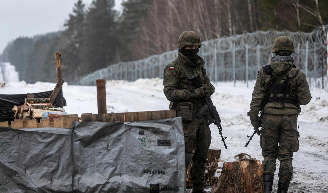 



Polska soldater vid polska-belarusiska gränsen den 25 januari 2022. Foto: Wojtek Radwanski/AFP via Getty Images                                                                                                                                                                                