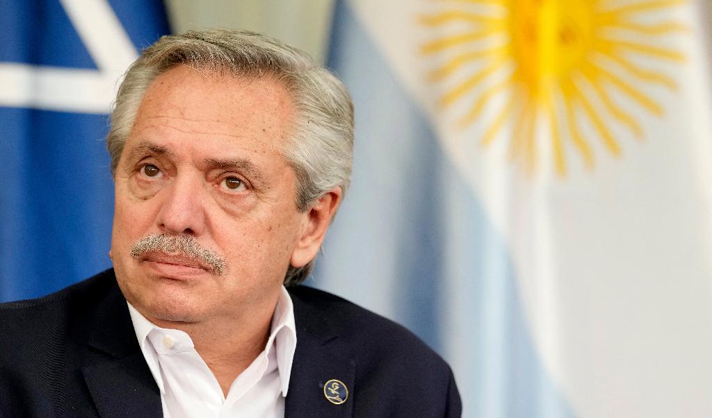 Argentinas president Alberto Fernandez. Tillsammans med Brasiliens president Lula planeras en gemensam valuta för Sydamerikas största ekonomier. Foto: Markus Schreiber/Pool/AFP via Getty Images