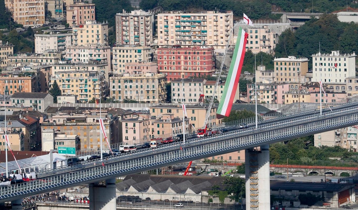 Den nordvästra hamnstaden Genua där maffialedaren Pasquale Bonavota greps på torsdagsmorgonen.  Foto: Antonio Calanni/AP/TT. Arkivbild.