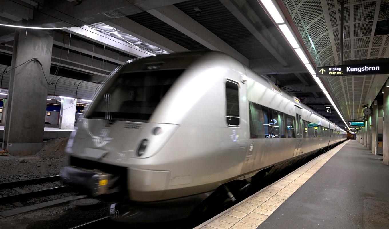 SJ-tåg på Centralstationen i Stockholm. Arkivbild. Foto: Janerik Henriksson/TT