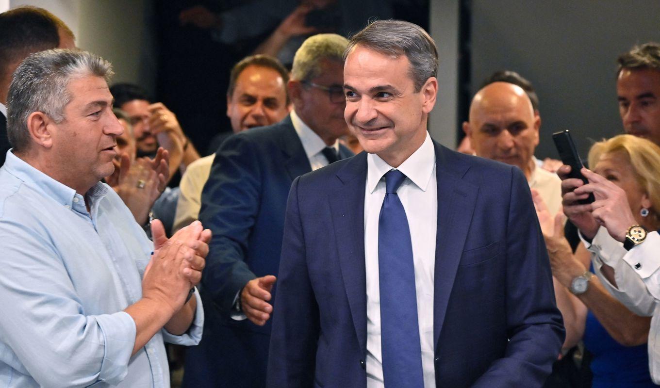 Kyriakos Mitsotakis, ledare för Ny demokrati i Grekland. Foto: Louisa Gouliamaki/AFP via Getty Images