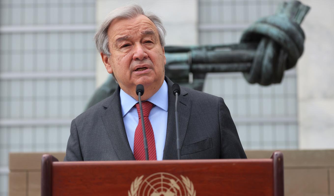 FN:s generalsekreterare Antonio Guterres vill införa en internationell lagstiftning mot näthat och desinformation.Foto: Michael M. Santiago/Getty Images