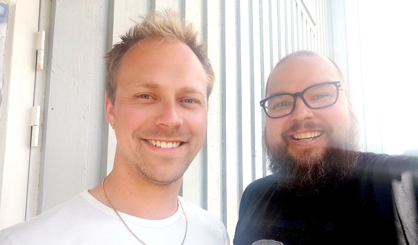 Kristian Karlberg och Kenny Zetterberg är brädspelsutvecklare. De har fått stipendium för att kunna utveckla ett spel med inspiration från världsarvet Örlogsstaden Karlskrona. Foto: Privat