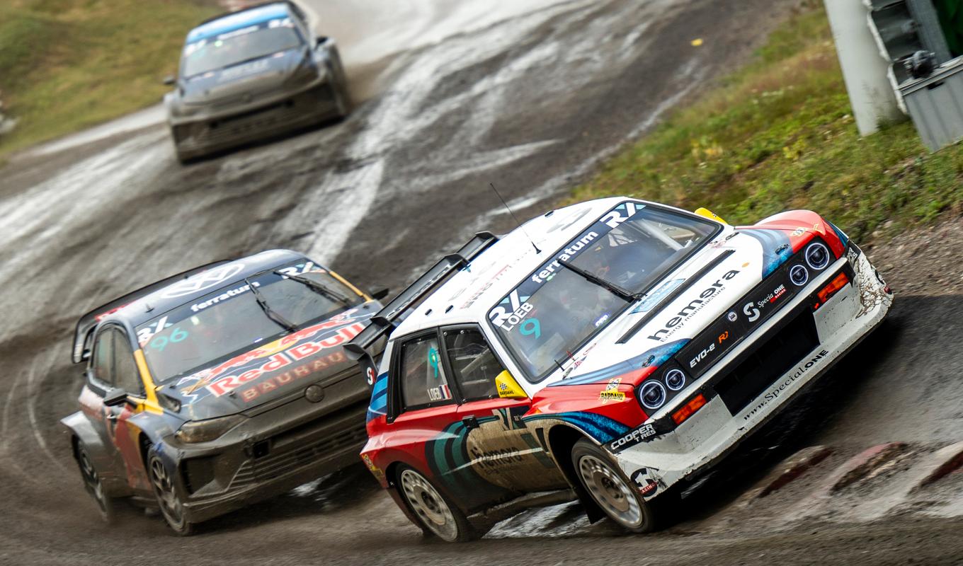 I juni lanserade italienska Lancia sin elbilssatsning inom rallycross med en retromodell av 80-tals-succén från rally, Lancia Delta. Foto: Red Bull