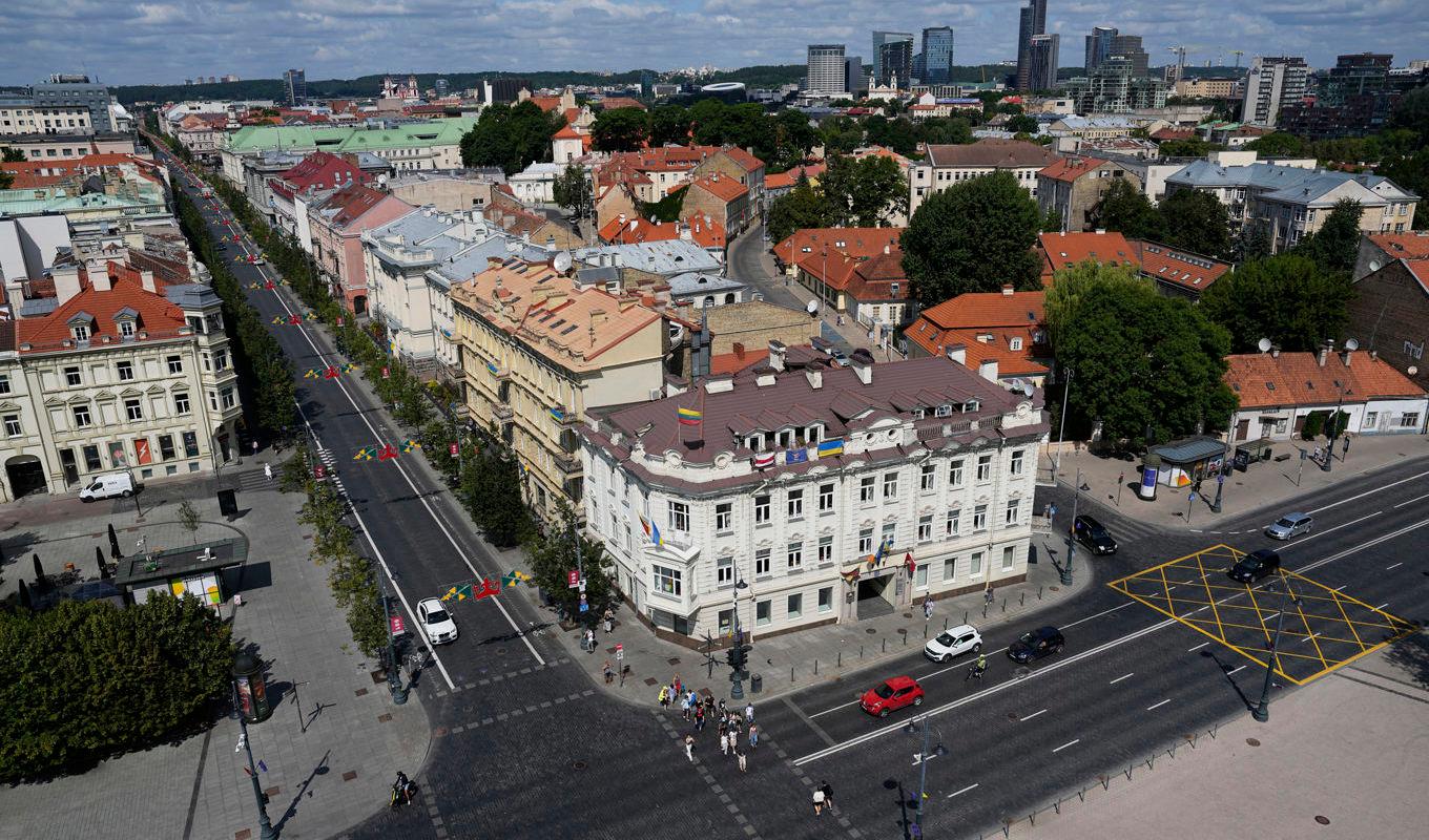 Översiktsbild av Vilnius, Litauens huvudstad. Foto: Pavel Golovkin/AP/TT