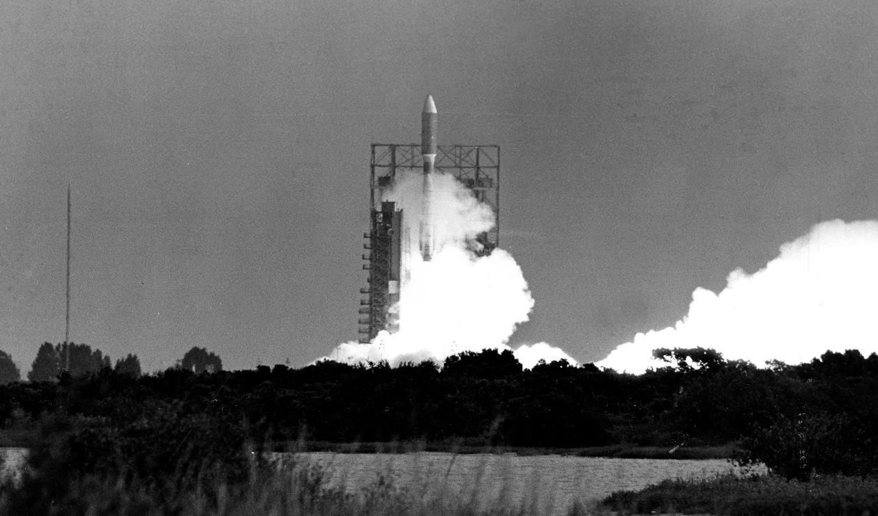 Voyager 2 lyfte från Cape Canaveral i Florida i USA den 20 augusti 1977. Arkivbild. Foto: AP/TT