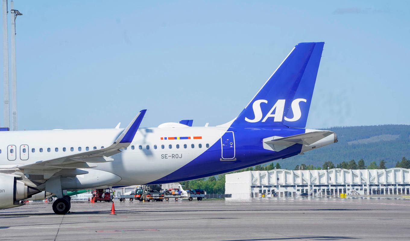 SAS har släppt flygstatistik för juli månad. Foto: Terje Pedersen NTB/TT