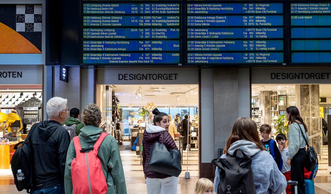 Tågtrafiken mellan Stockholm och Malmö ligger nere på fredagsmorgonen. Arkivbild. Foto: Stefan Jerrevång/TT