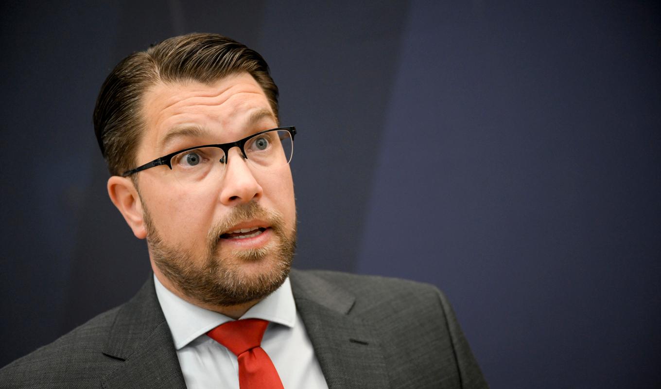 Jimmie Åkesson (SD) välkomnas till årets Nobelfest. Arkivbild. Foto: Pontus Lundahl/TT