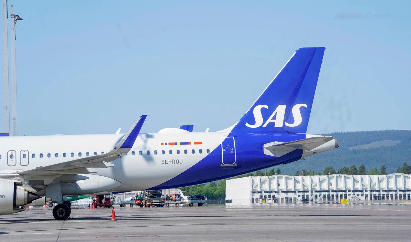 Det krisande flygbolaget SAS rapporterar delårsresultat. Arkivbild. Foto: Terje Pedersen NTB/TT