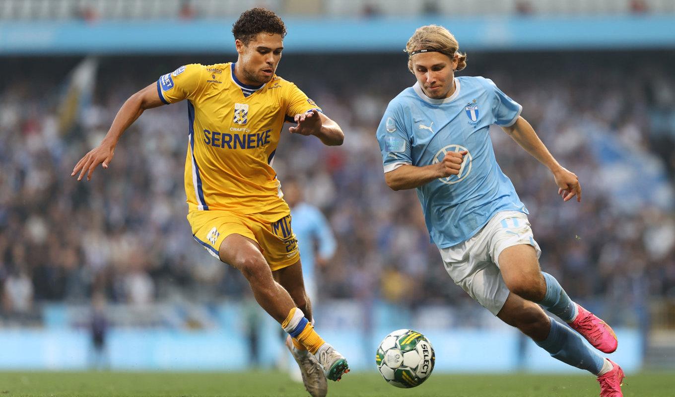 Klassikermötet mellan Malmö FF och IFK Göteborg i Malmö slutade 2–2. Foto: Andreas Hillergren/TT