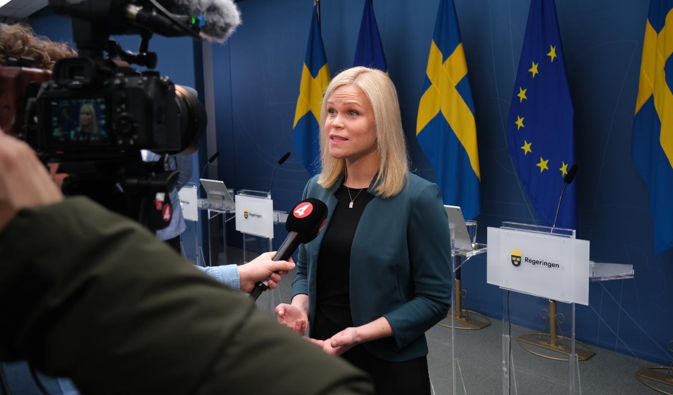 Uppdraget har för regeringens räkning överlämnats till Statskontoret av Paulina Brandberg (L), jämställdhets- och biträdande arbetsmarknadsminister.Foto: Nadine Sohier/Regeringskansliet