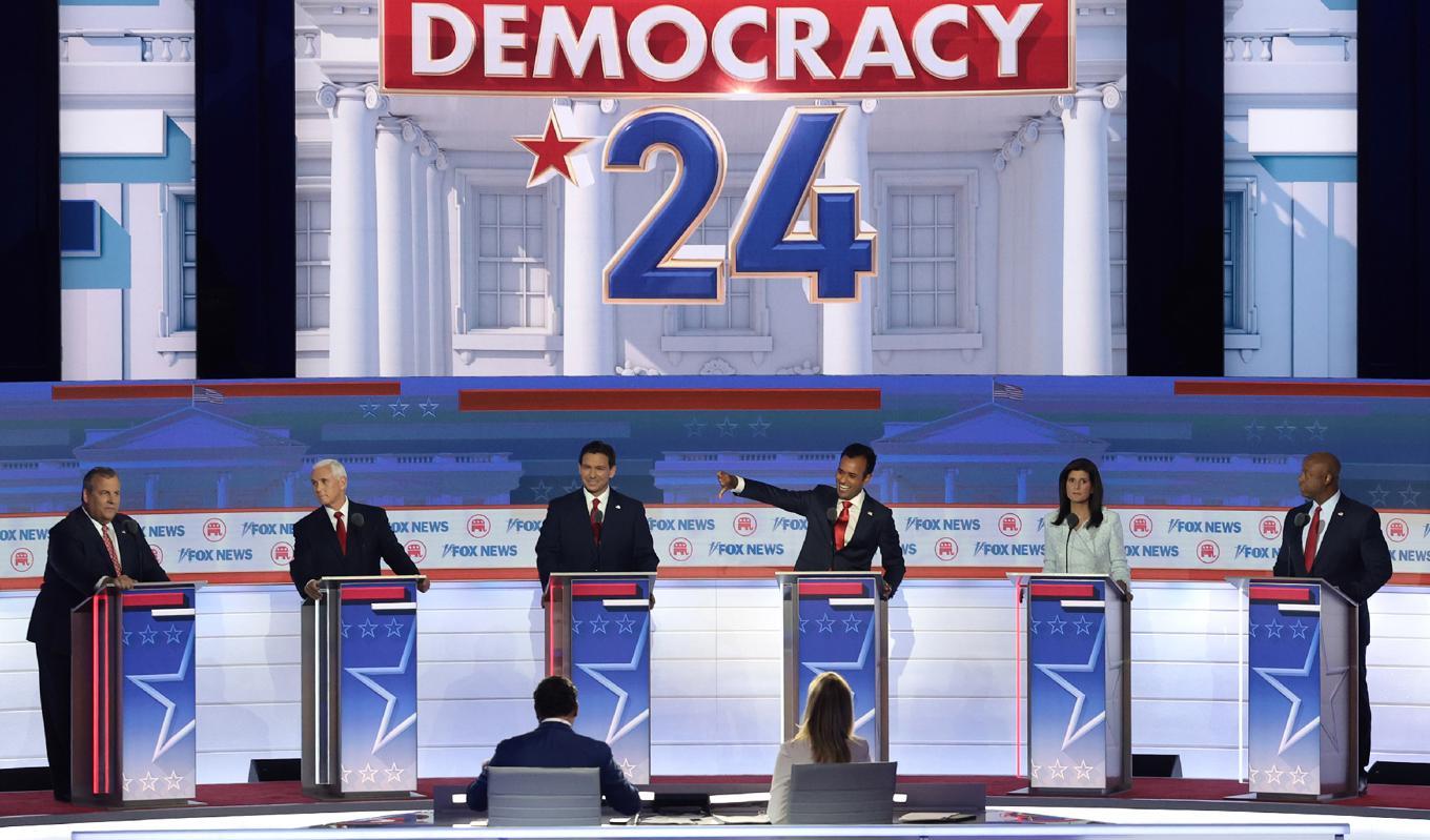 Ron DeSantis gjorde enligt Newt Gingrich bra ifrån sig. Viktigast var dock debatten för dem som har lägst förtroende i opinionen, om deras kampanj ska kunna överleva. Foto: Win McNamee/Getty Images