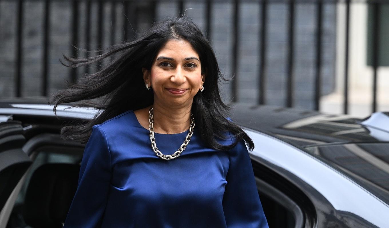 Den brittiska inrikesministern Suella Braverman deltar i ett möte på 10 Downing Street i London den 23 maj 2023. Foto: Leon Neal/Getty Images