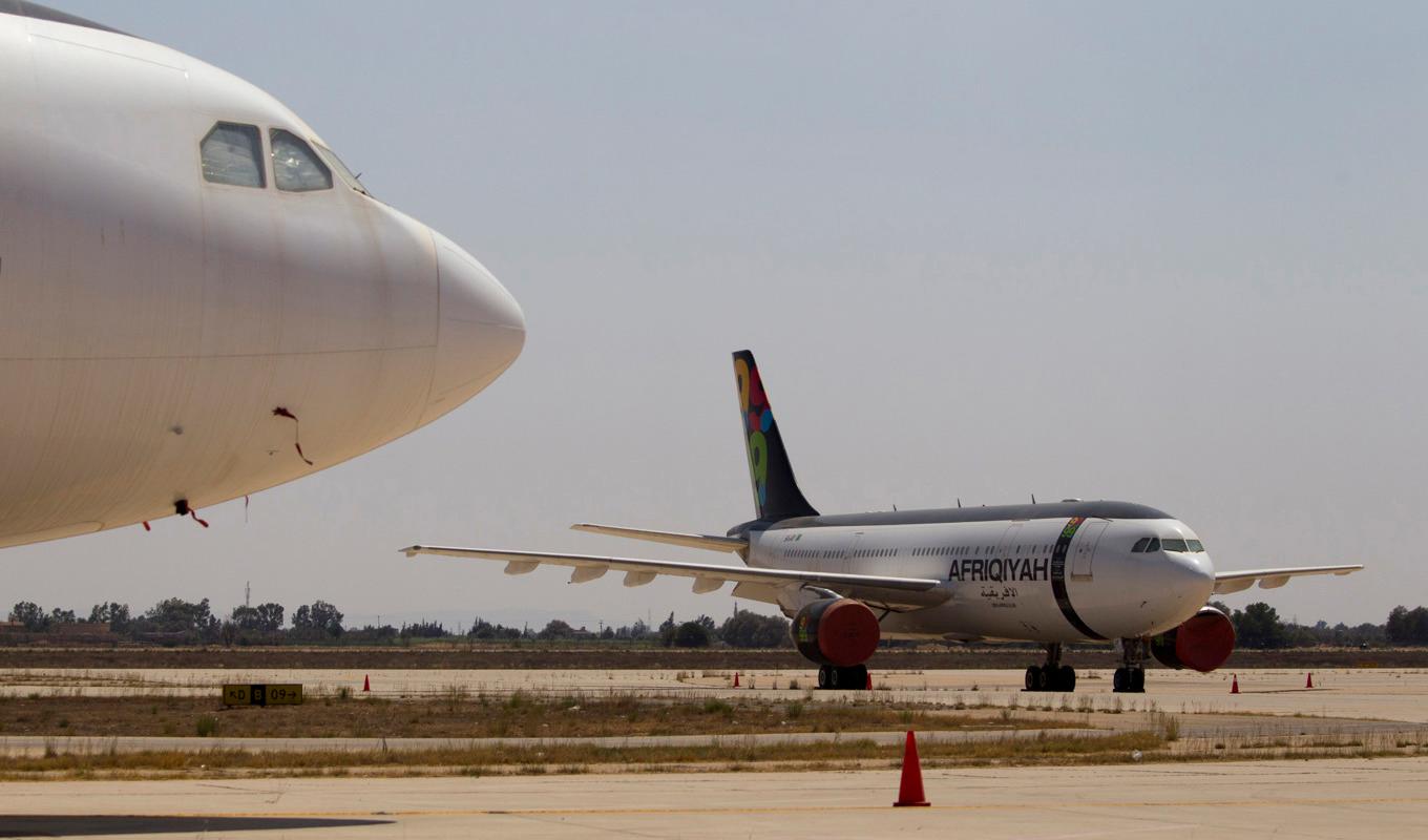 Flygplatsen Mitiga i Tripoli. Arkivbild. Foto: Dario Lopez-Mills/AP/TT