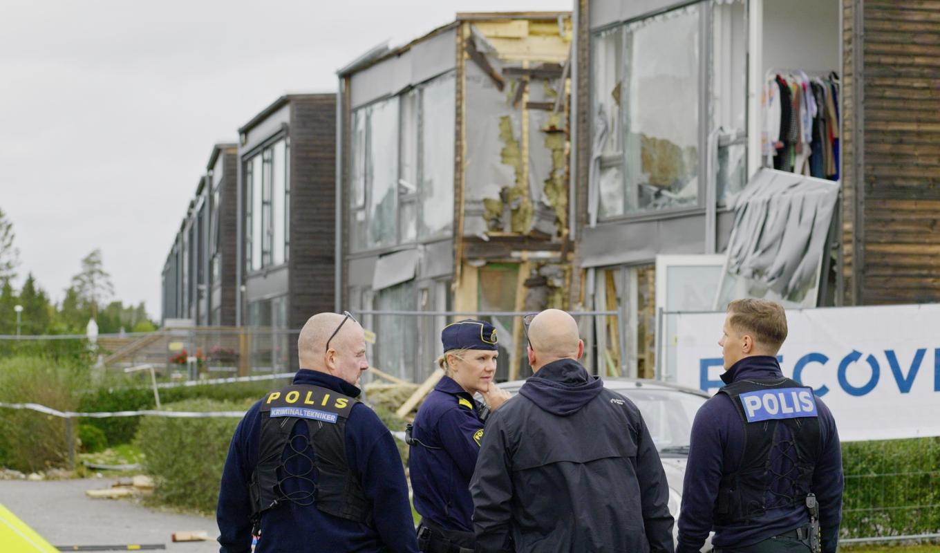 Den utbredda gängkriminaliteten påverkar inte bara dem som är direkt inblandade i konflikterna. I Uppsala dödades en 25-årig kvinna i ett sprängdåd i slutet av september. Foto: Marcus Strand