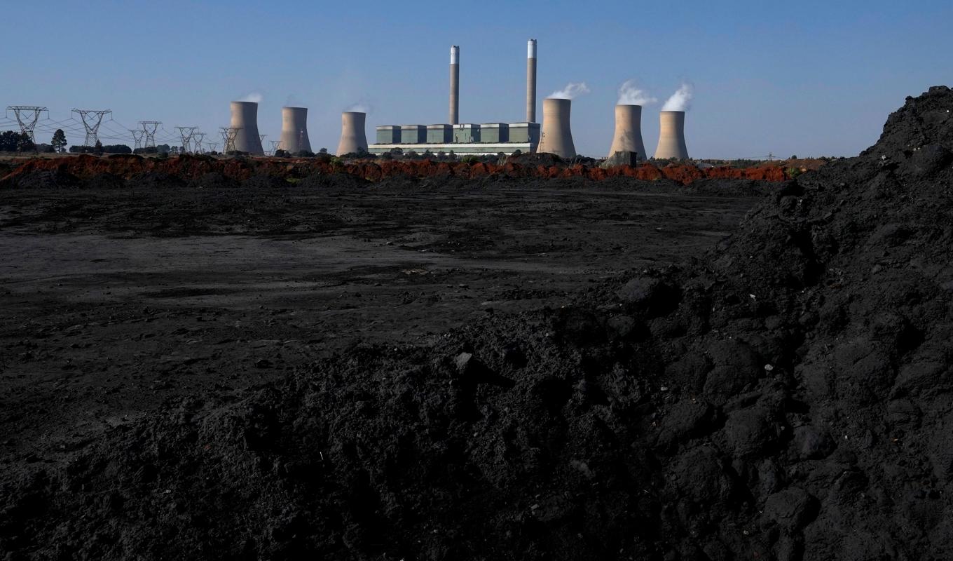 Kolkraftverk i Mpumalanga i Sydafrika. Arkivbild. Foto: Themba Hadebe/AP/TT