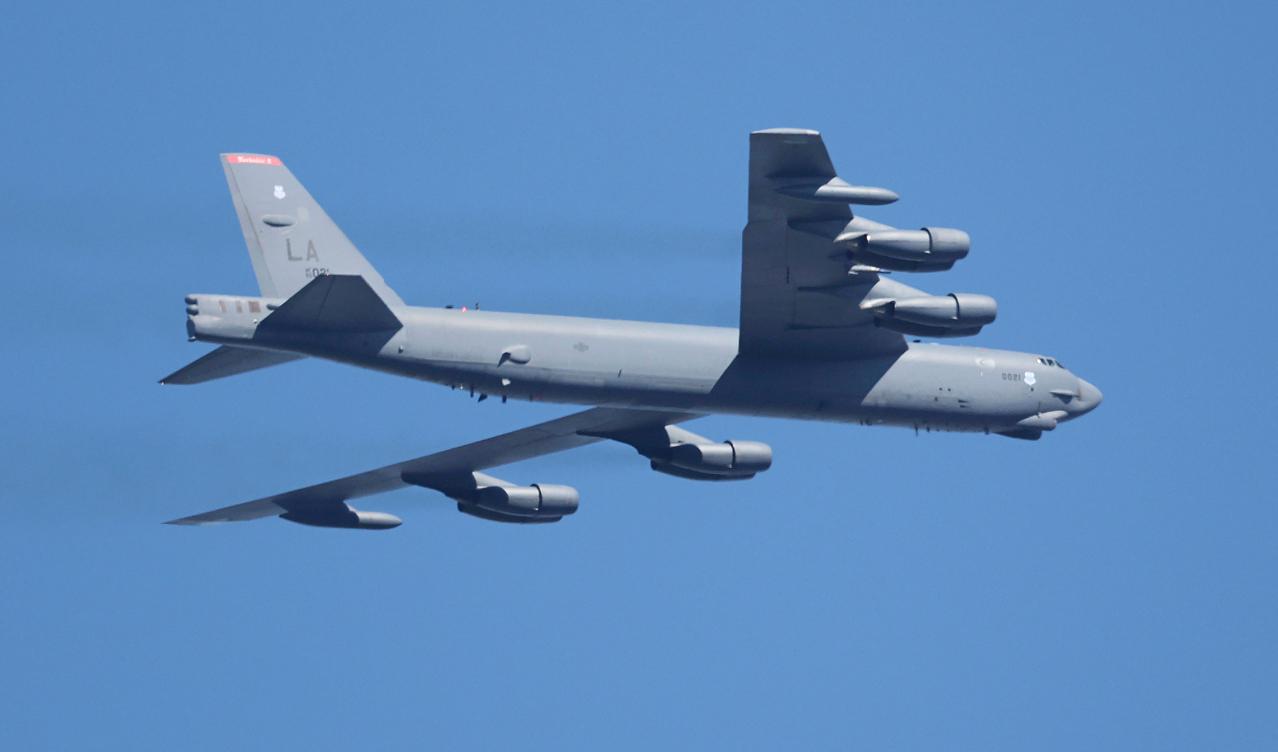 Ett amerikanskt bombflyg av typen B-52 fotograferat vid en försvarsmässa i Sydkorea tidigare i år. Foto: Kim In-Chul/Yonhap/AP/TT