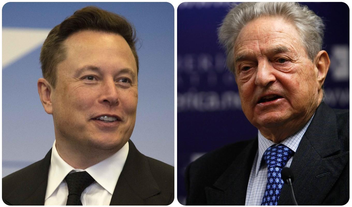 Entreprenören Elon Musk (till vänster) och finansmannen George Soros. Foto: Saul Martinez/Getty Images/Alex Wong/Getty Images/