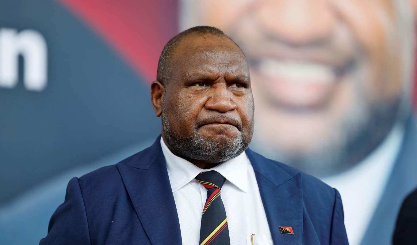 Papua Nya Guineas premiärminister James Marape hade ett enskilt möte med Kinas ledare under mötet om Ett bälte, en väg-initiativet.Foto: Ludovic Marin/AFP via Getty Images