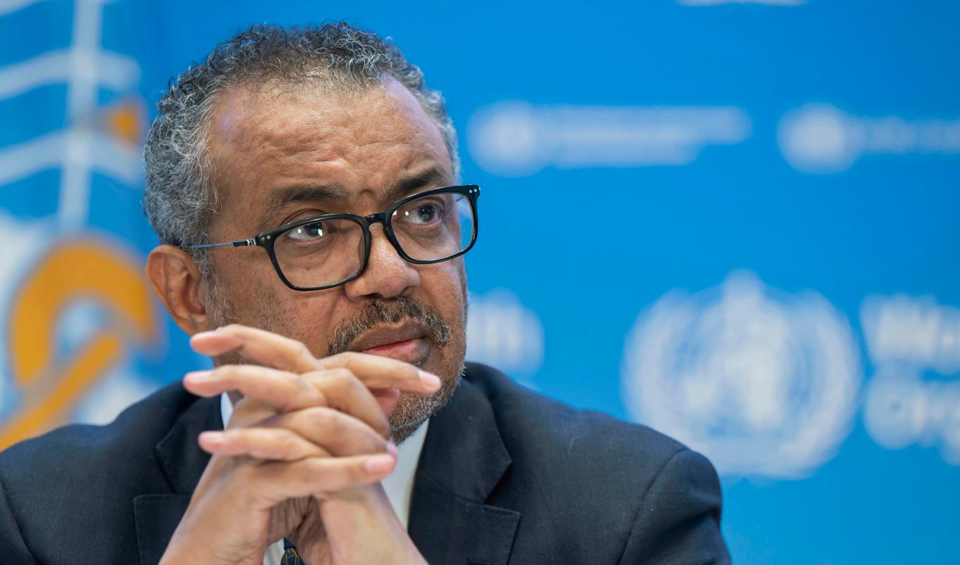 WHO-chefen Tedros Adhanom Ghebreyesus. Arkivbild. Foto: Martial Trezzini/AP/TT