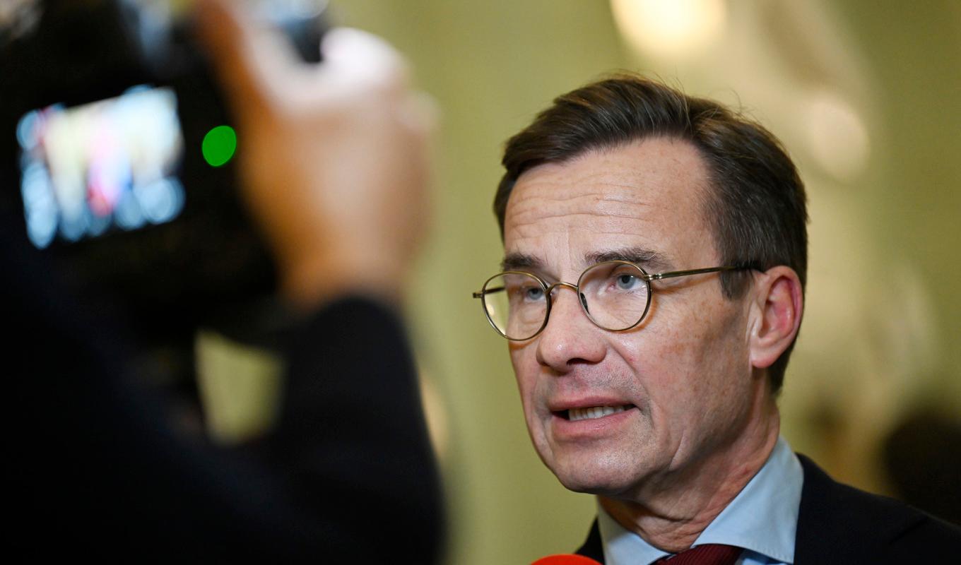 Stödet för Statsminister Ulf Kristersson (M) har börjat dala även bland företagsledarna, enligt Di:s barometer. Arkivbild. Foto: Pontus Lundahl/TT